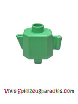 Lego Duplo Teapot / Coffee Pot, Round Base Kitchen Accessories (4904) medium green